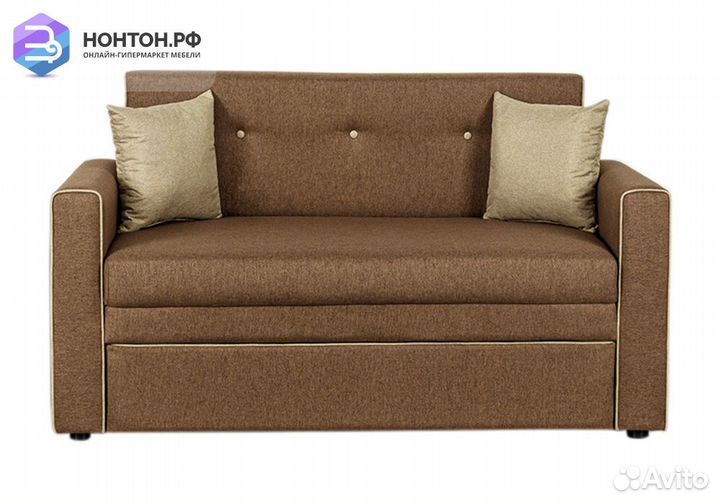 Диван выкатной Найс коричневый / бежевый