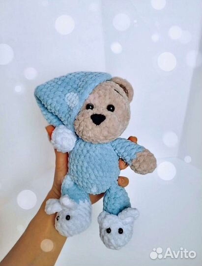 Плюшевый Мишка в пижаме ручной работы