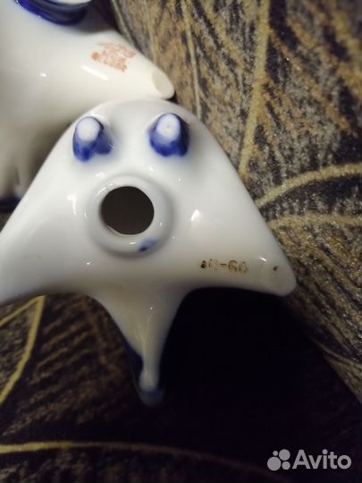 Фарфоровые статуэтки лфз солонки, перечницы