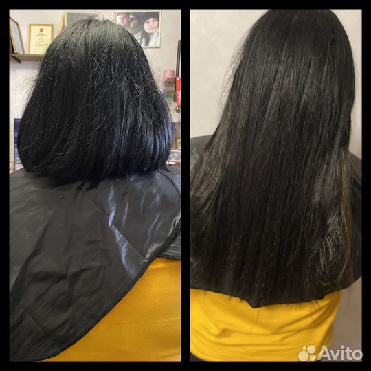 Наращивание волос на дому