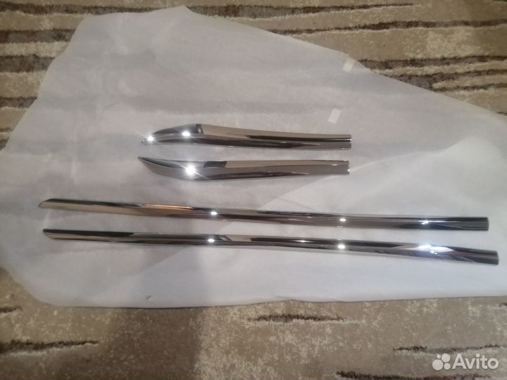 Боковые нижние хром молдинги Lexus NX II 2021-2023