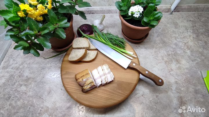 Менажница тарелка дерево бук 30 см высота 4 см