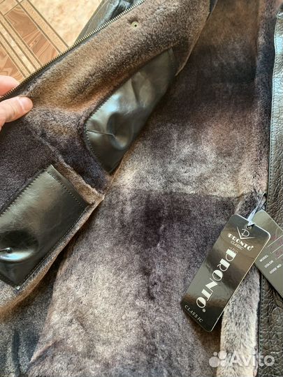 Кожаная куртка зимняя