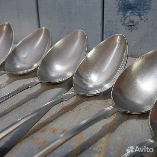 Ложки столовые Весло серебряные, СССР, Мстера *6шт