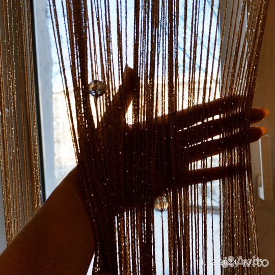 Шторы нитяные кисея, размер 3*3 м