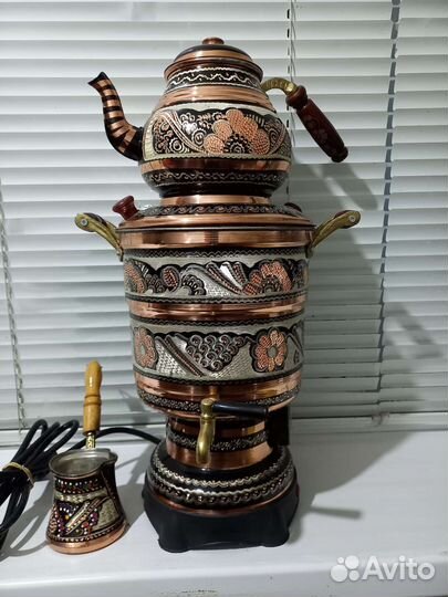 Самовар электрический расписной новый