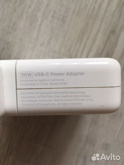 Зарядное устройство Apple USB-C power adapter 96w