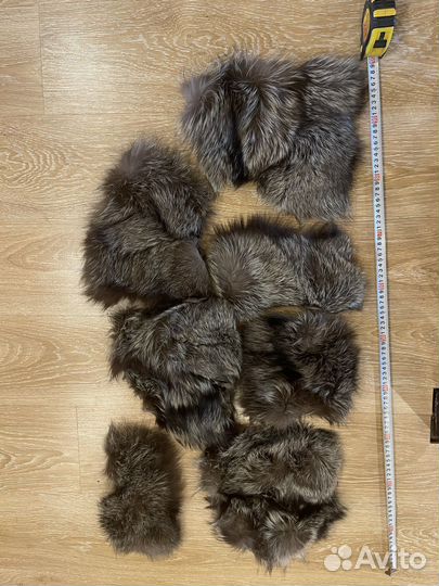 Обрезки меха чернобурка, норка