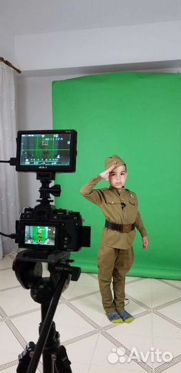 Фотофон бумажные. 3х11 м. зеленый хромаккей