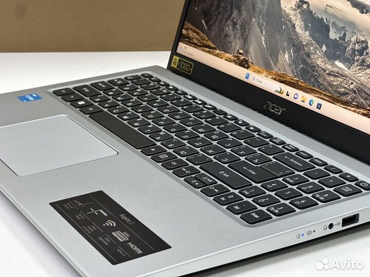 Новый ноутбук acer i3-1115g4 озу 8gb Ssd 256