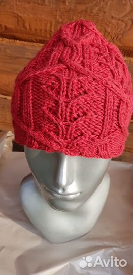 Шапка зимняя женская вязанная