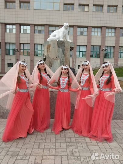 Платье с фатой для восточного танца