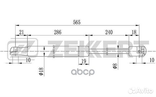 Пружина газовая капота Kia Sorento 02- Lancia