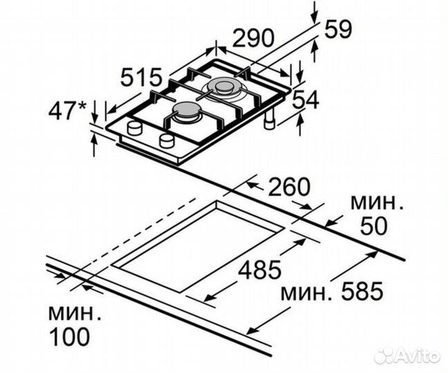 Газовая варочная панель Maunfeld eghg.32.73CB2/G