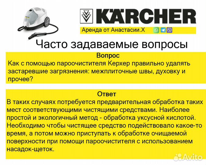Аренда пароочистителя Karcher
