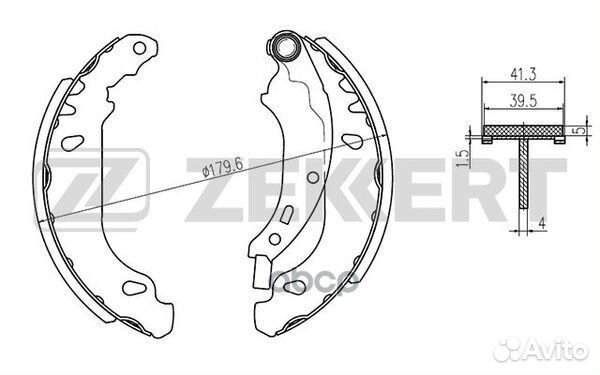 Колодки барабанные Renault/Zekkert/ BK4470 Zekkert