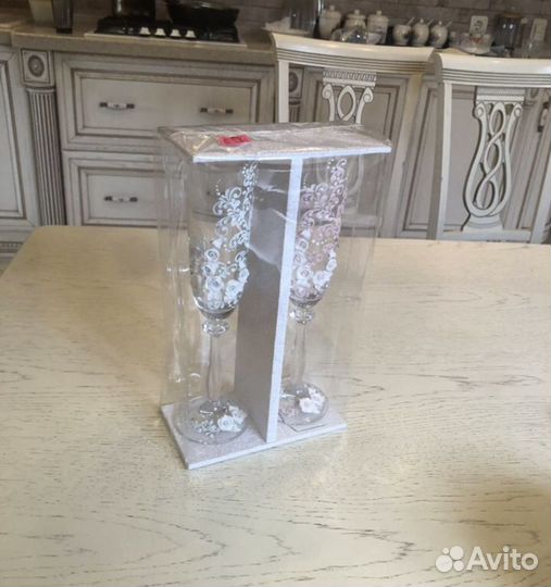 Свадебные бокалы ручной работы