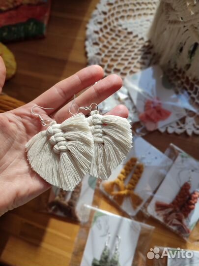 Макраме мастер-класс Серьги Кашпо Панно Авоська