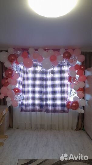 Фотозона арка из шаров воздушные шарики