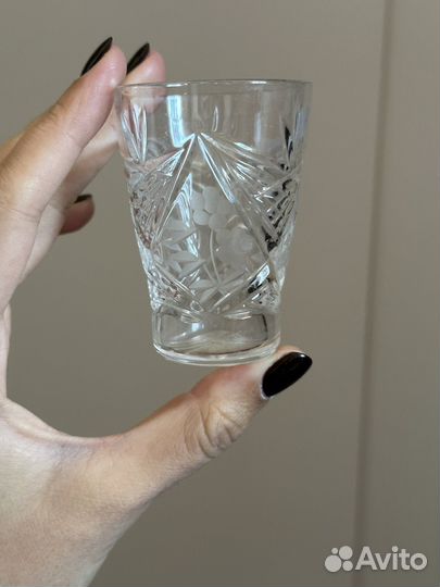 Хрустальные рюмки СССР и графин