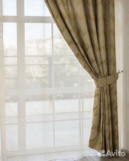 Комплект штор 260*270 жаккард альба золотой песок