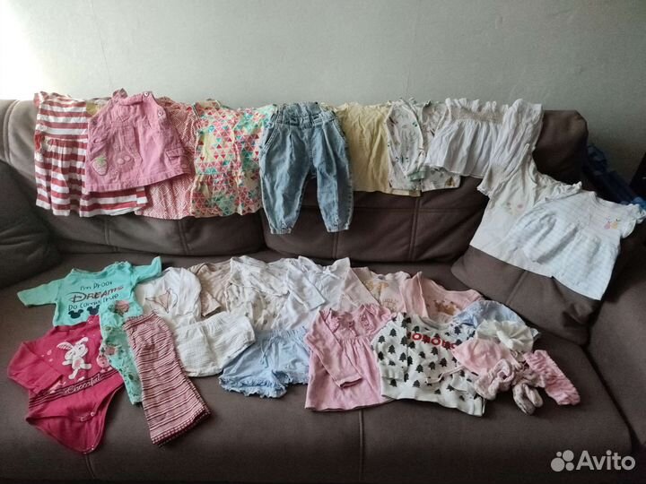 Большой пакет одежды для девочки 74 80