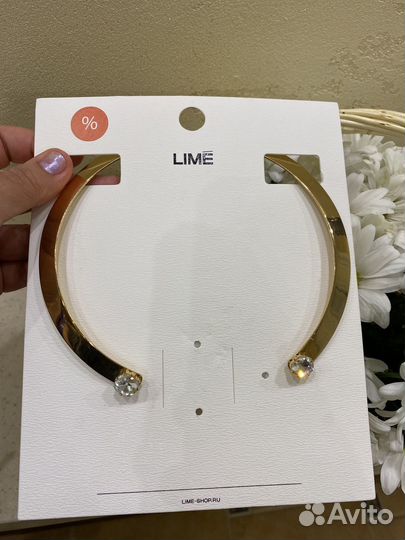 Колье чокер Lime с кристаллами