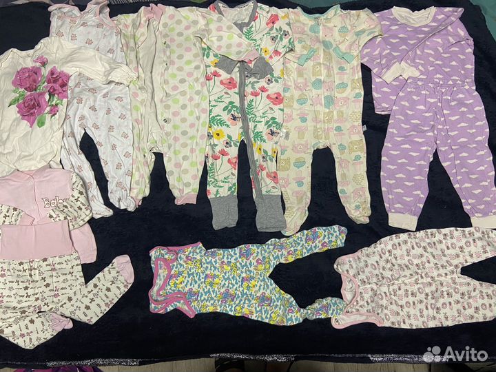 Вещи пакетом на девочку 74-80-86