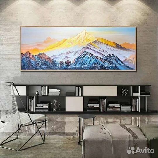 Картина маслом горный пейзаж