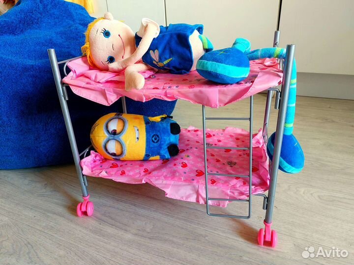 Кроватка для кукол жвухэтажная