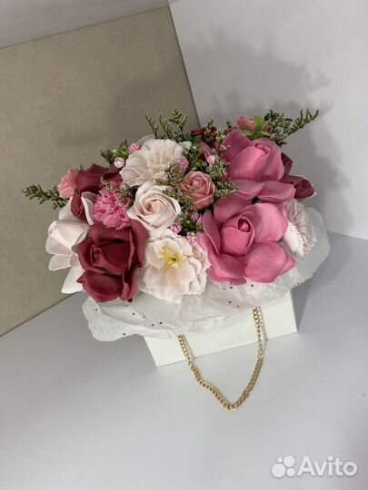 Букет из мыльных роз, мыльные букеты