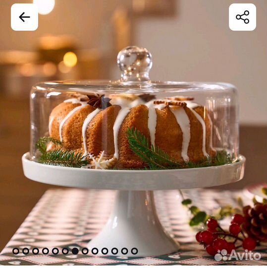 Блюдо для десерта со стеклянным колпаком LaRedout