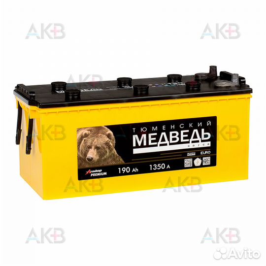 Аккумулятор автомобильный Тюменский медведь 190 Ач