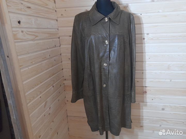 Плащ винтаж натуральная кожа рептилия Torrini 54 р