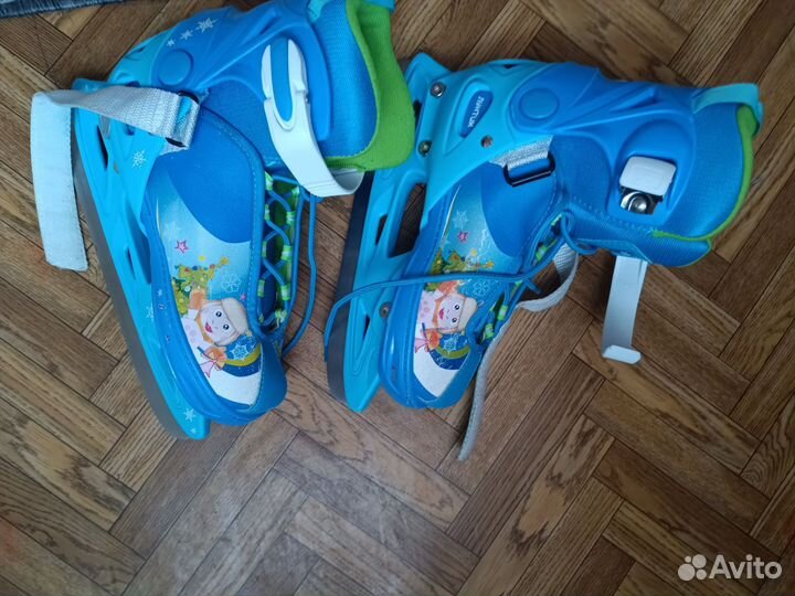 Коньки хоккейные детские раздвижные 36-39 размер