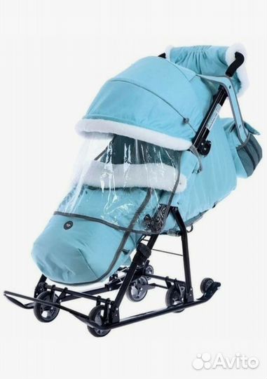 Санки коляска ника на колесах 7 5