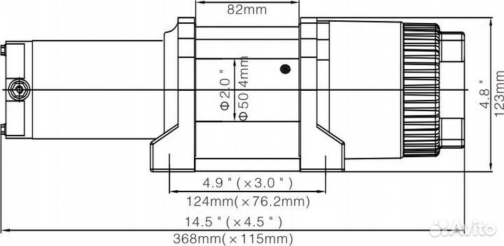 Лебёдка электрическая 12V Runva 3500A lbs 1588кг