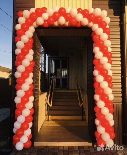 Оформление магазина арка из шаров гирлянда бутово