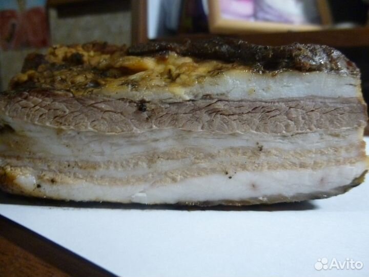 Сало домашнего копчения, соленое