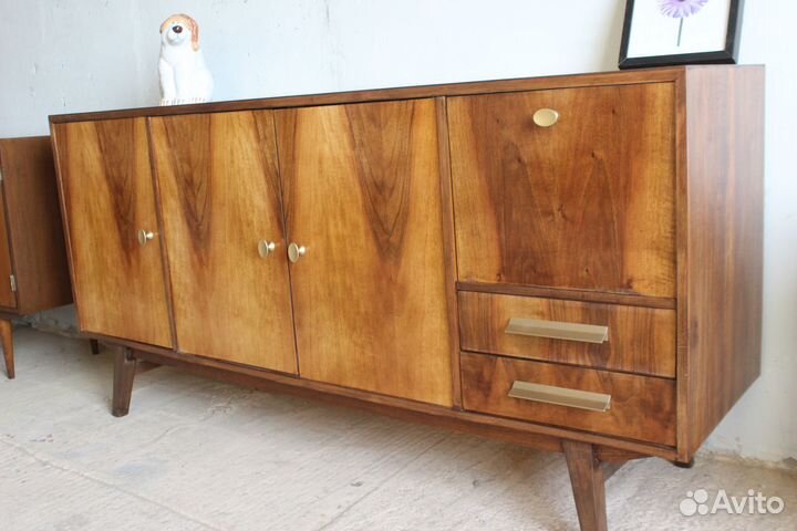 Тумба хайборд орех Румыния редизайн mid century