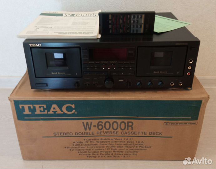 Дека кассетная Teac w-6000R(пульт) 220v