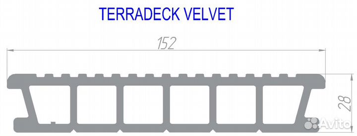 Террасная доска terradeck velvet