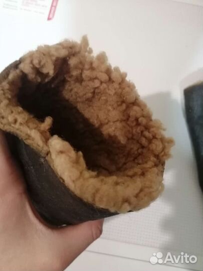 Рукавицы кожаные с овчины СССР, винтаж