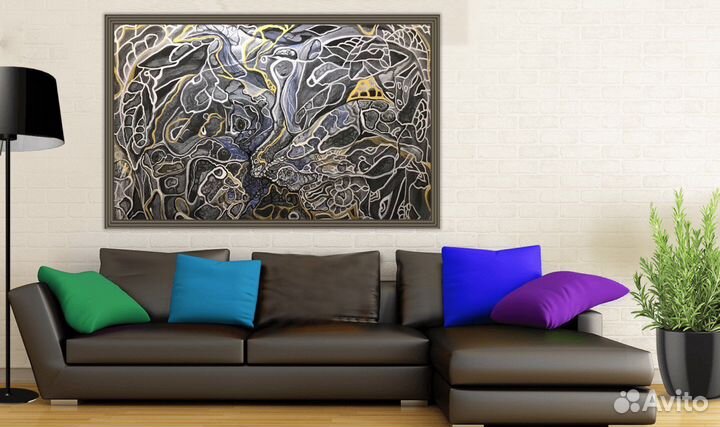 В наличии) Эксклюзивная картина на холсте 50х40
