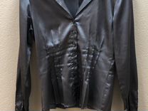 Блузка женская шёлковая, серого цвета. Размер 44