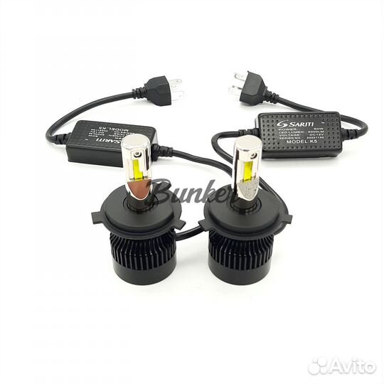 Светодиодные автолампы Sariti K5/H4 с обманкой