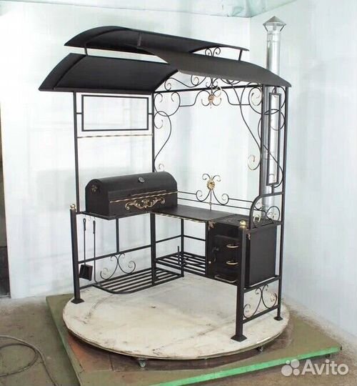 Мангал с печкой под казан