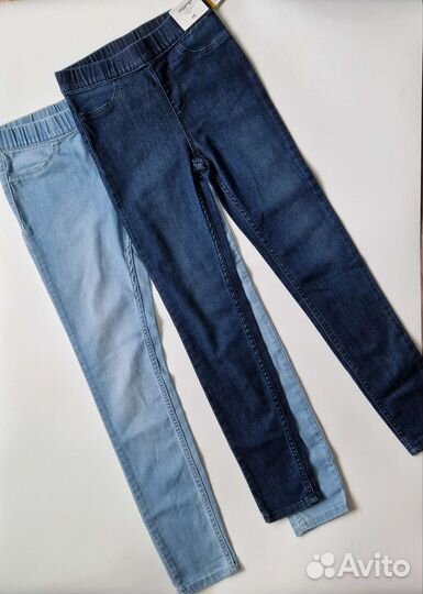 Джинсы для девочки 134р комплект новые