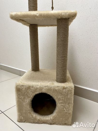 Когтеточка новая 3 уровня с домиком