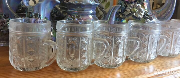 Посуда СССР Цветное стекло Хрусталь